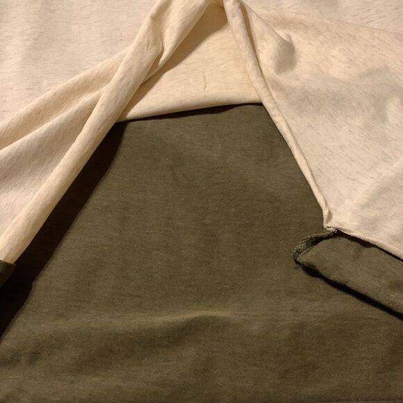 Matilda Jane medium layered tank top -cream over olive green - Picture 4 of 5
